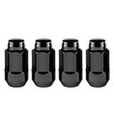 McGard Hex Lug Nut (Cone Seat Bulge Style) M14X1.5 / 22mm Hex / 1.945in. Length (4-Pack) - Black 