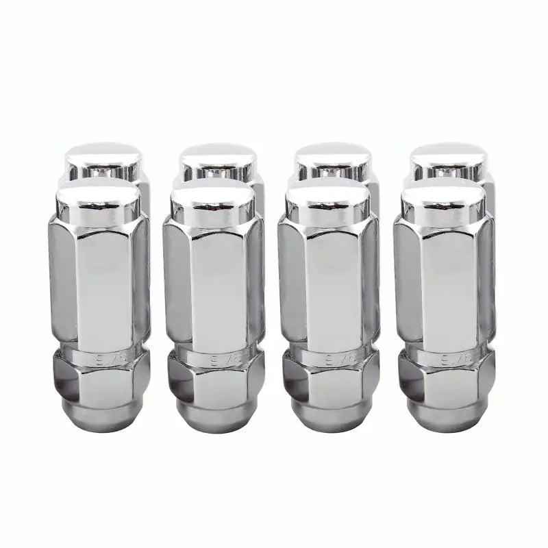 McGard Hex Lug Nut (Cone Seat / Duplex) 9/16-18 / 7/8 Hex / 2.5in. Length (8-Pack) - Chrome - 64806