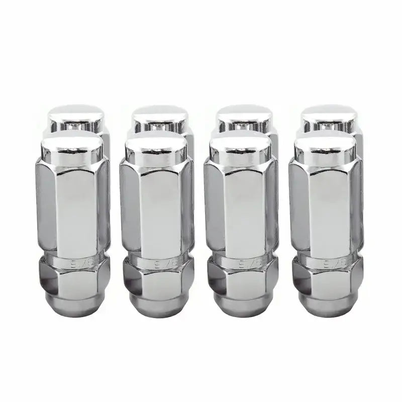 McGard Hex Lug Nut (Cone Seat / Duplex) 9/16-18 / 7/8 Hex / 2.5in. Length (8-Pack) - Chrome - 64806