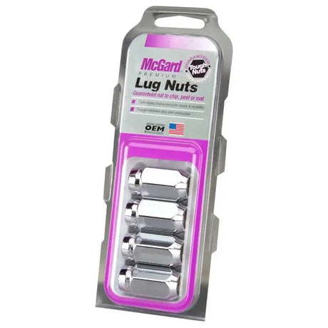 McGard McGard Hex Lug Nut (Cone Seat) M12X1.25 / 13/16 Hex / 1.28in. Length (4-Pack) - Chrome