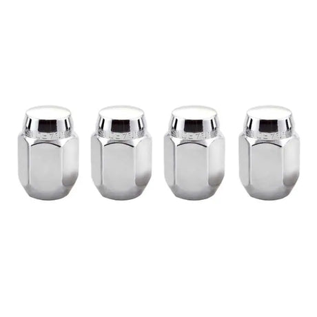 McGard Hex Lug Nut (Cone Seat) M12X1.25 / 13/16 Hex / 1.28in. Length (4-Pack) - Chrome 