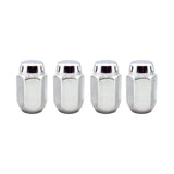 McGard Hex Lug Nut (Cone Seat) M12X1.5 / 13/16 Hex / 1.5in. Length (4-Pack) - Chrome - 64002