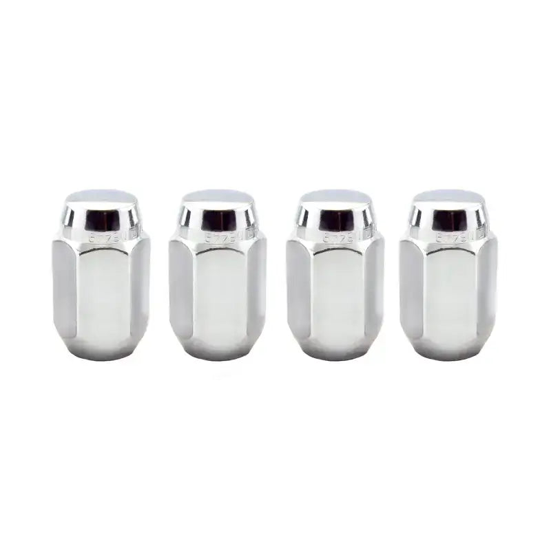 McGard Hex Lug Nut (Cone Seat) M12X1.5 / 13/16 Hex / 1.5in. Length (4-Pack) - Chrome - 64002