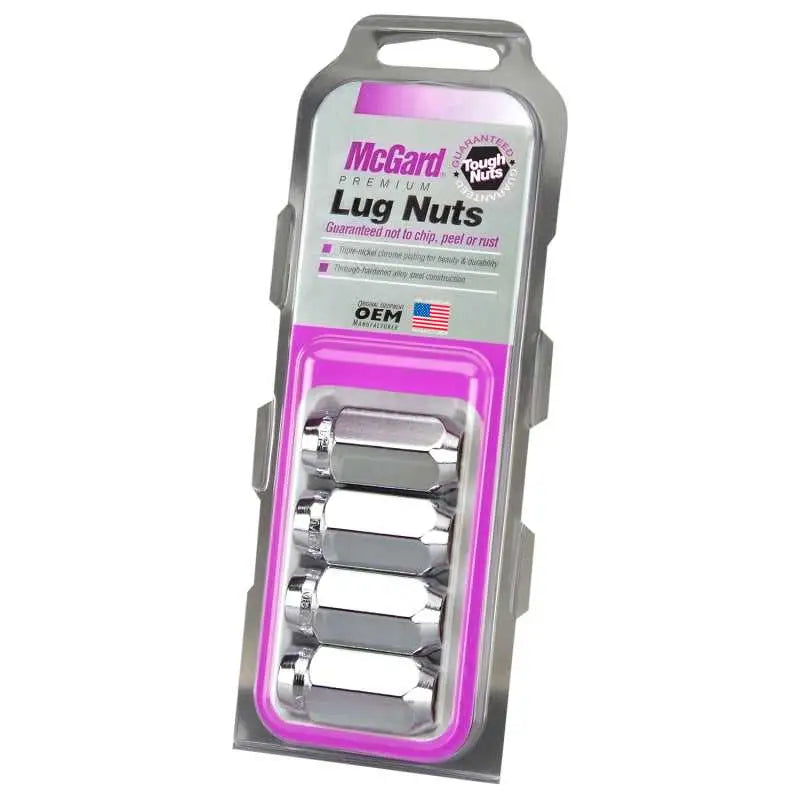 McGard McGard Hex Lug Nut (Cone Seat) M14X1.5 / 22mm Hex / 1.635in. Length (4-Pack) - Chrome