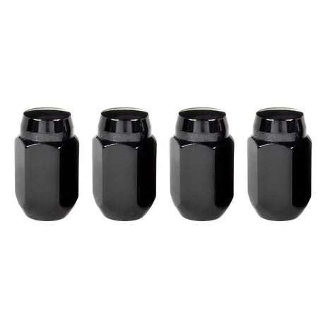 McGard Hex Lug Nut (Cone Seat) M14X1.5 / 22mm Hex / 1.635in. Length (4-Pack) - Black 