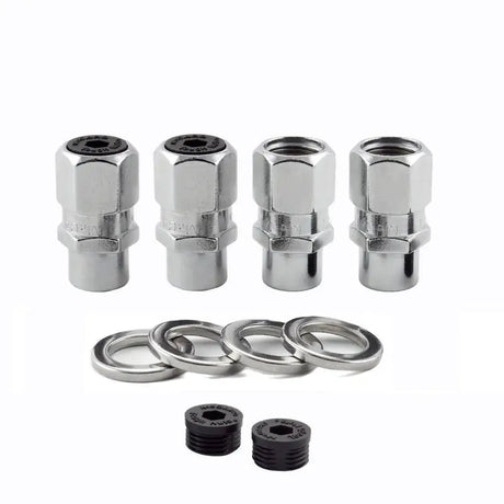 McGard Hex Lug Nut (Drag Racing Short Shank) 1/2-20 / 13/16 Hex / 1.6in. Length (4-Pack) - Chrome - 60127