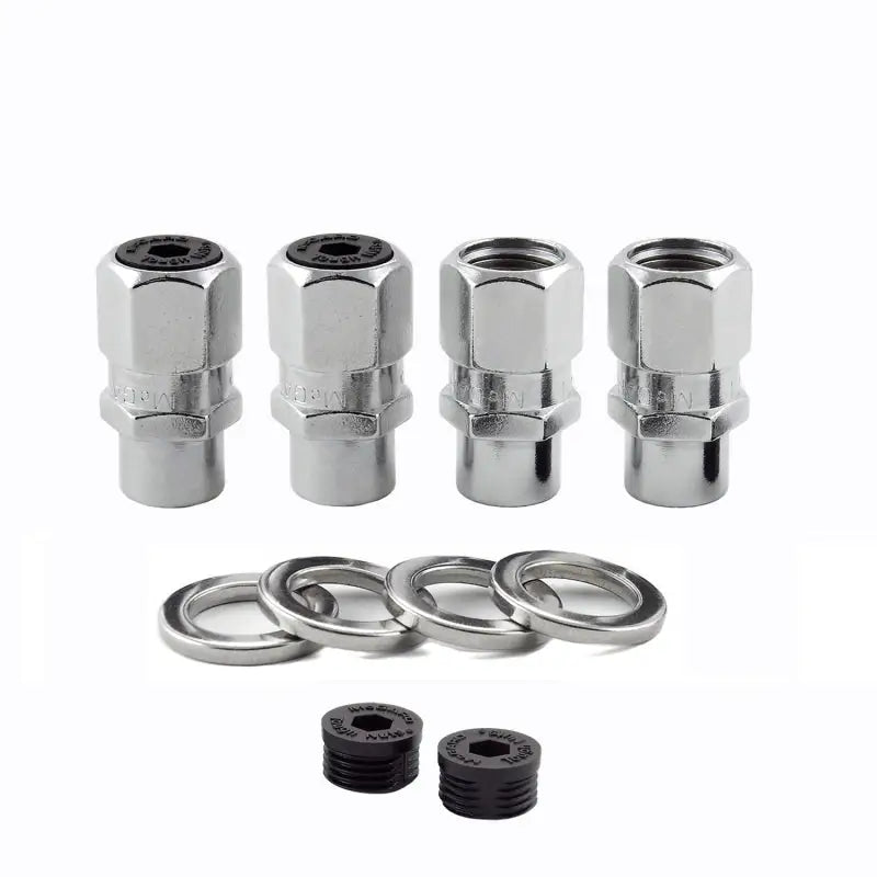 McGard Hex Lug Nut (Drag Racing Short Shank) 1/2-20 / 13/16 Hex / 1.6in. Length (4-Pack) - Chrome - 60127