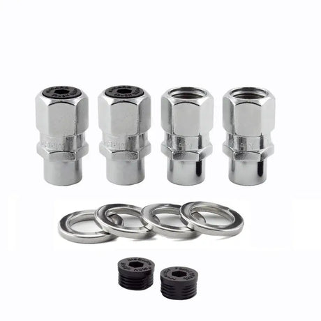 McGard Hex Lug Nut (Drag Racing Short Shank) 1/2-20 / 13/16 Hex / 1.6in. Length (4-Pack) - Chrome - 60127