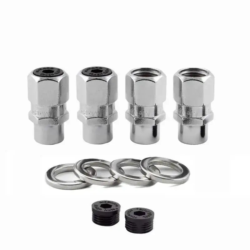 McGard Hex Lug Nut (Drag Racing Short Shank) 1/2-20 / 13/16 Hex / 1.6in. Length (4-Pack) - Chrome 
