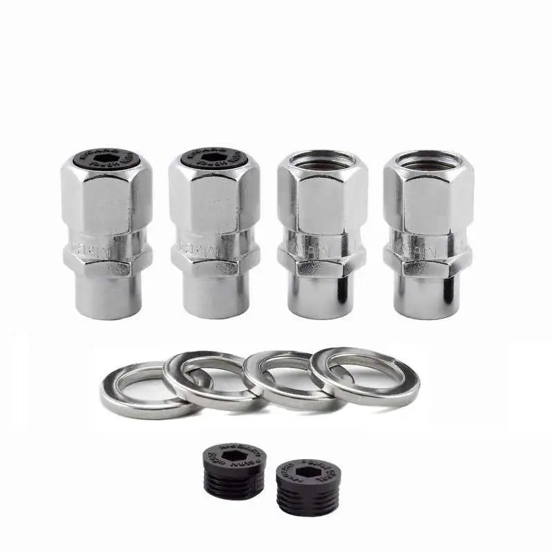 McGard Hex Lug Nut (Drag Racing Short Shank) 1/2-20 / 13/16 Hex / 1.6in. Length (4-Pack) - Chrome 