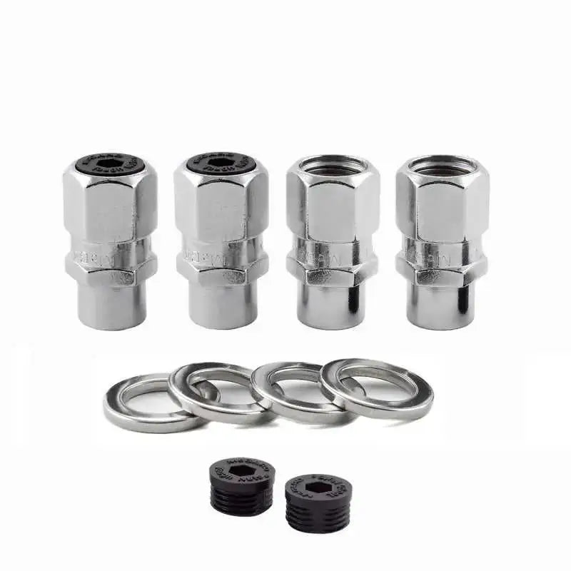 McGard Hex Lug Nut (Drag Racing Short Shank) M12X1.5 / 13/16 Hex / 1.6in. Length (4-Pack) - Chrome 