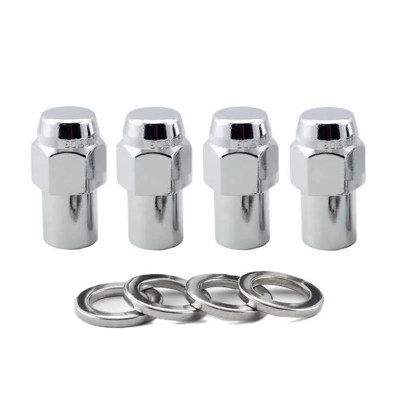 McGard Hex Lug Nut (Reg. Shank - .746in.) 1/2-20 / 13/16 Hex / 1.65in. Length (4-Pack) - Chrome 