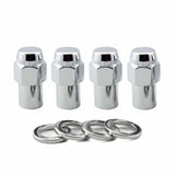 McGard Hex Lug Nut (Reg. Shank - .746in.) 1/2-20 / 13/16 Hex / 1.65in. Length (4-Pack) - Chrome 
