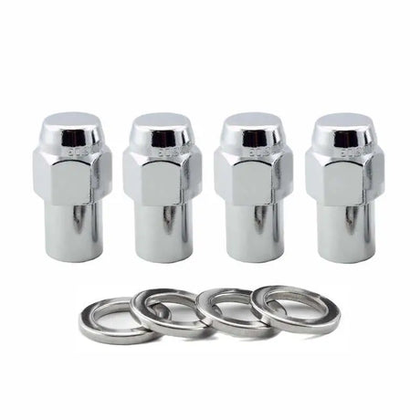 McGard Hex Lug Nut (Reg. Shank - .746in.) 1/2-20 / 13/16 Hex / 1.65in. Length (4-Pack) - Chrome 
