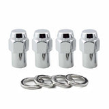 McGard Hex Lug Nut (Reg. Shank - .746in.) 1/2-20 / 13/16 Hex / 1.65in. Length (4-Pack) - Chrome 