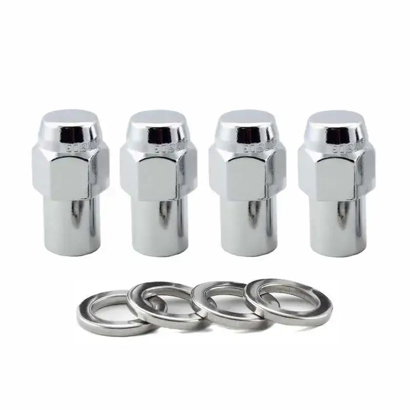 McGard Hex Lug Nut (Reg. Shank - .746in.) 1/2-20 / 13/16 Hex / 1.65in. Length (4-Pack) - Chrome 