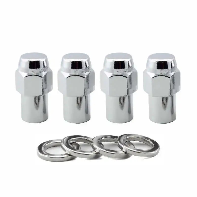McGard Hex Lug Nut (Reg. Shank - .746in.) 1/2-20 / 13/16 Hex / 1.65in. Length (4-Pack) - Chrome 