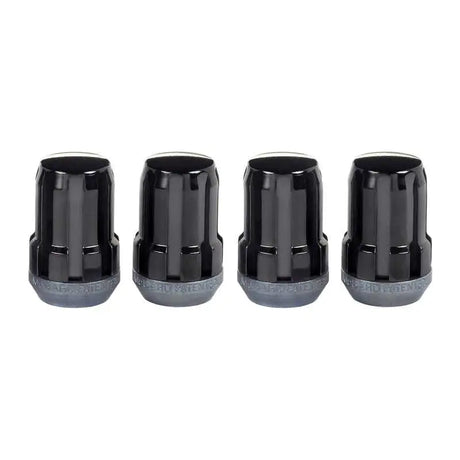 McGard SplineDrive Lug Nut (Cone Seat) M12X1.25 / 1.24in. Length (4-Pack) - Black (Req. Tool) 