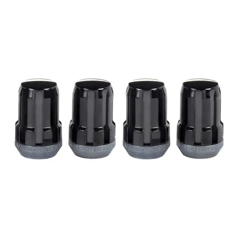 McGard SplineDrive Lug Nut (Cone Seat) M12X1.25 / 1.24in. Length (4-Pack) - Black (Req. Tool) 
