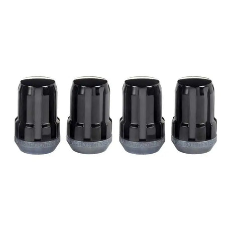 McGard SplineDrive Lug Nut (Cone Seat) M12X1.25 / 1.24in. Length (4-Pack) - Black (Req. Tool) 