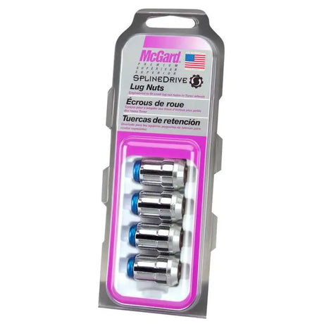 McGard McGard SplineDrive Lug Nut (Cone Seat) M12X1.25 / 1.24in. Length (4-Pack) - Blue Cap (Req. Tool)