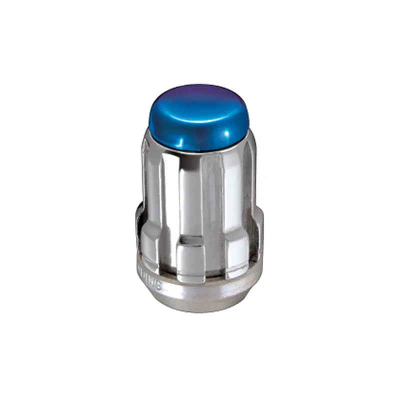 Blue-topped Chrome McGard SplineDrive Lug Nut for secure wheel fitment