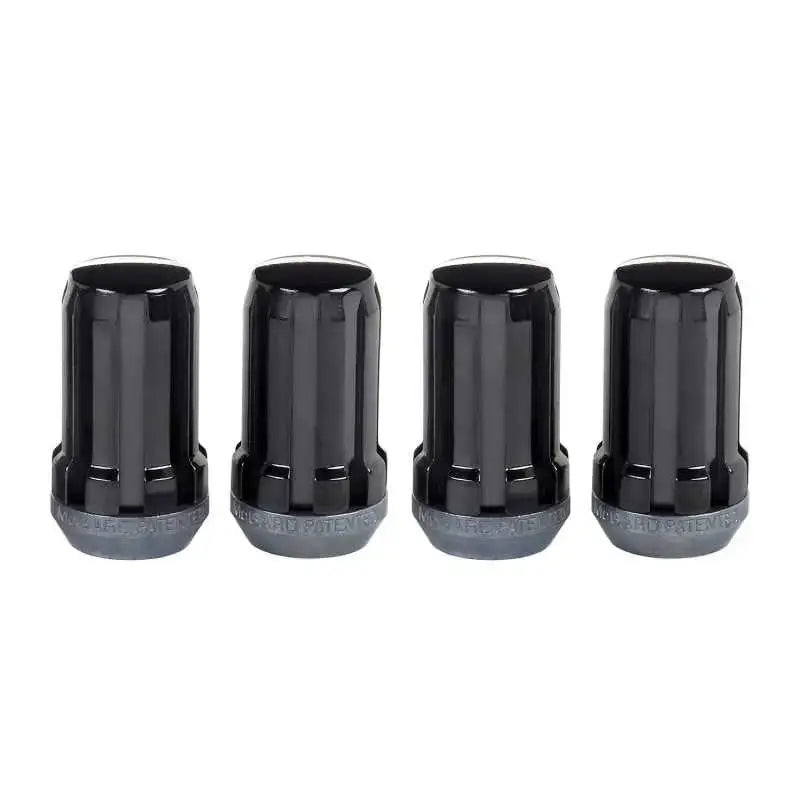 McGard SplineDrive Lug Nut (Cone Seat) M14X1.5 / 1.648in. Length (4-Pack) - Black (Req. Tool) 