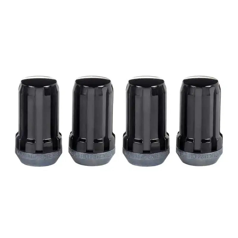 McGard SplineDrive Lug Nut (Cone Seat) M14X1.5 / 1.648in. Length (4-Pack) - Black (Req. Tool) 