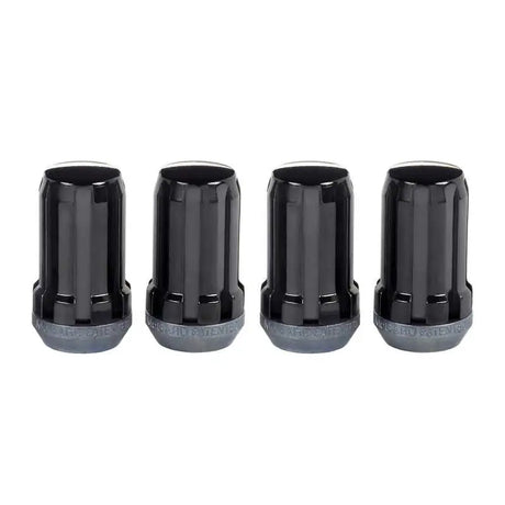 McGard SplineDrive Lug Nut (Cone Seat) M14X1.5 / 1.648in. Length (4-Pack) - Black (Req. Tool) 