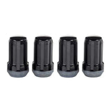 McGard SplineDrive Lug Nut (Cone Seat) M14X1.5 / 1.648in. Length (4-Pack) - Black (Req. Tool) 
