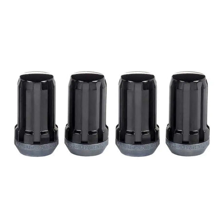 McGard SplineDrive Lug Nut (Cone Seat) M14X1.5 / 1.648in. Length (4-Pack) - Black (Req. Tool) 