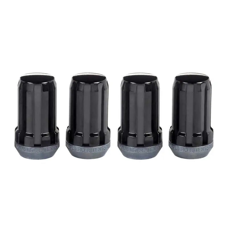 McGard SplineDrive Lug Nut (Cone Seat) M14X1.5 / 1.648in. Length (4-Pack) - Black (Req. Tool) 