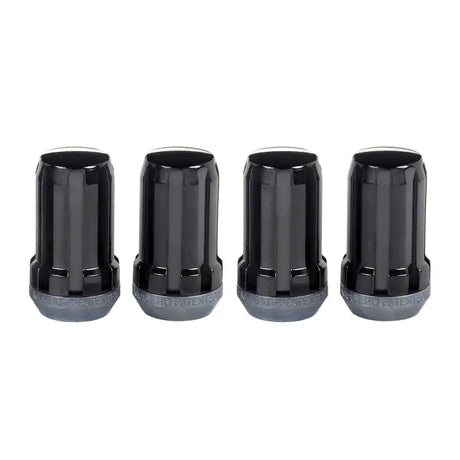 McGard SplineDrive Lug Nut (Cone Seat) M14X1.5 / 1.648in. Length (4-Pack) - Black (Req. Tool) - 65315BK