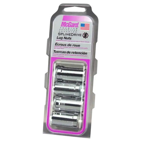 McGard McGard SplineDrive Lug Nut (Cone Seat) M14X1.5 / 1.935in. Length (4-Pack) - Chrome (Req. Tool)