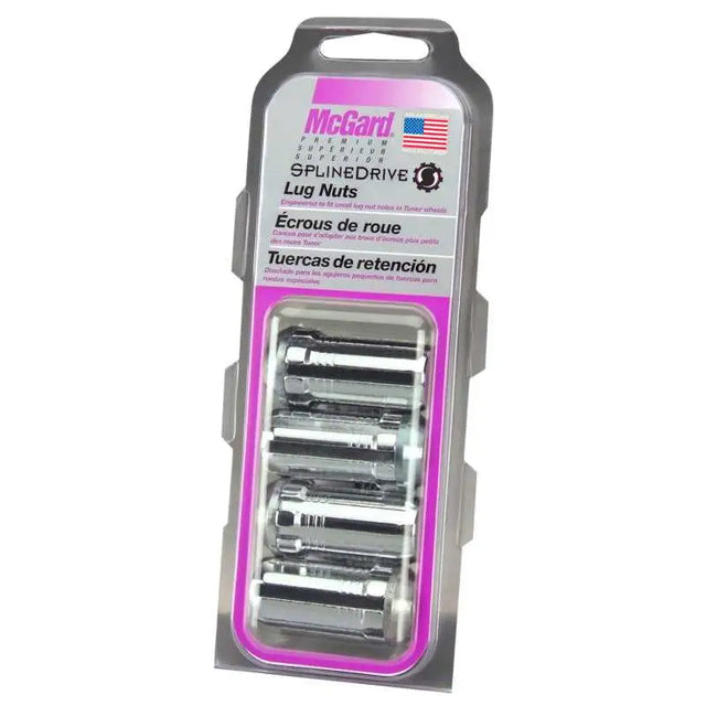McGard McGard SplineDrive Lug Nut (Cone Seat) M14X1.5 / 1.935in. Length (4-Pack) - Chrome (Req. Tool)
