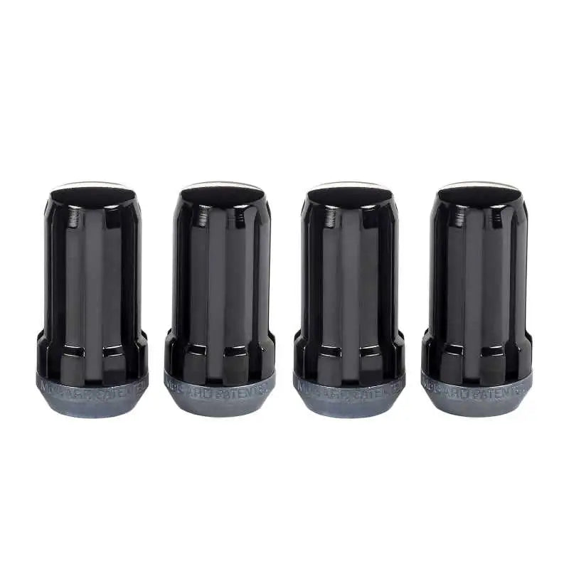 McGard SplineDrive Lug Nut (Cone Seat) M14X1.5 / 1.935in. Length (4-Pack) - Black (Req. Tool) 