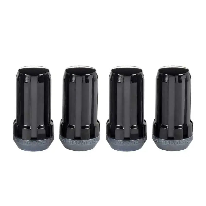 McGard SplineDrive Lug Nut (Cone Seat) M14X1.5 / 1.935in. Length (4-Pack) - Black (Req. Tool) 