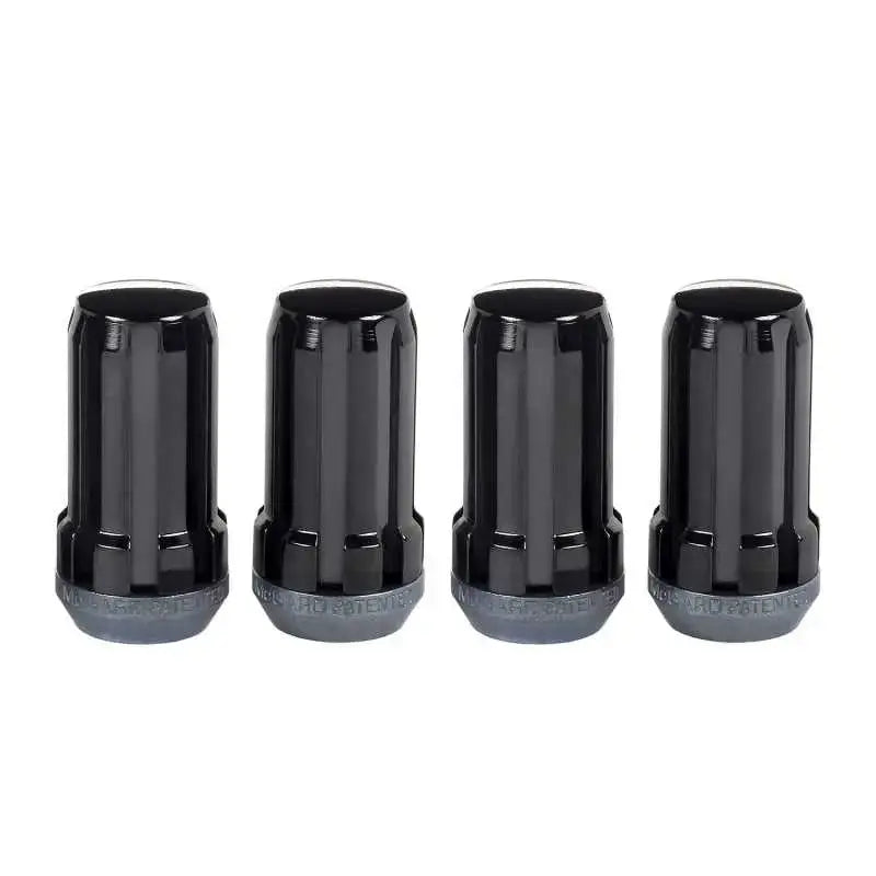 McGard SplineDrive Lug Nut (Cone Seat) M14X1.5 / 1.935in. Length (4-Pack) - Black (Req. Tool) 