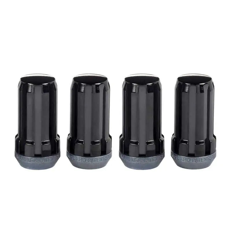 McGard SplineDrive Lug Nut (Cone Seat) M14X1.5 / 1.935in. Length (4-Pack) - Black (Req. Tool) 