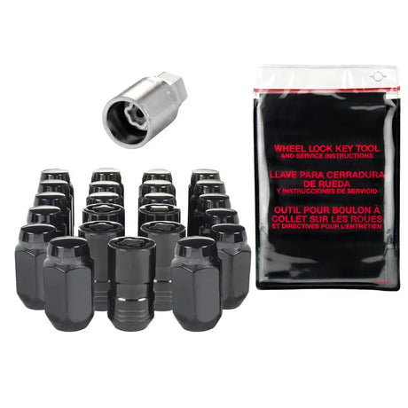McGard SplineDrive Tuner 23-PC Jeep JL Install Kit w/Locks & Tool (Cone) M14X1.5 / 22m Hex - Black - 84585BK
