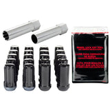 McGard SplineDrive Tuner 5 Lug Install Kit w/Locks & Tool (Cone) 1/2-20 / 13/16 Hex / 1.6in. L - Blk - 65540BK