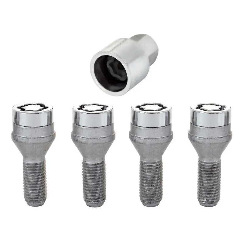 McGard Wheel Lock Bolt Set - 4pk. (Cone Seat) M12X1.25 / 19mm Hex / 25.6mm Shank Length - Chrome 