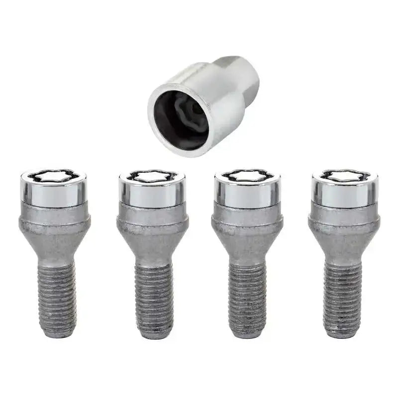 McGard Wheel Lock Bolt Set - 4pk. (Cone Seat) M12X1.25 / 19mm Hex / 25.6mm Shank Length - Chrome 