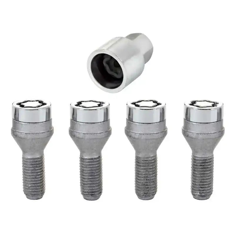 McGard Wheel Lock Bolt Set - 4pk. (Cone Seat) M12X1.25 / 19mm Hex / 25.6mm Shank Length - Chrome 