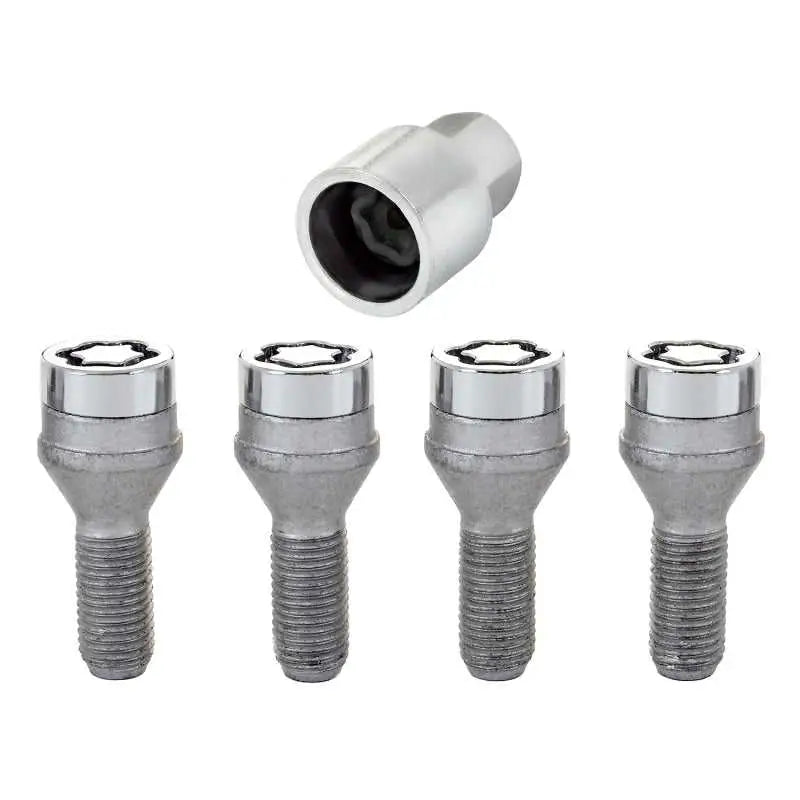 McGard Wheel Lock Bolt Set - 4pk. (Cone Seat) M12X1.25 / 19mm Hex / 25.6mm Shank Length - Chrome 