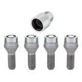McGard Wheel Lock Bolt Set - 4pk. (Cone Seat) M12X1.25 / 19mm Hex / 25.6mm Shank Length - Chrome - 27261