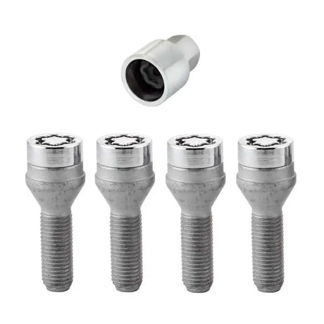McGard Wheel Lock Bolt Set - 4pk. (Cone Seat) M12X1.5 / 17mm Hex / 31.7mm Shank Length - Chrome 