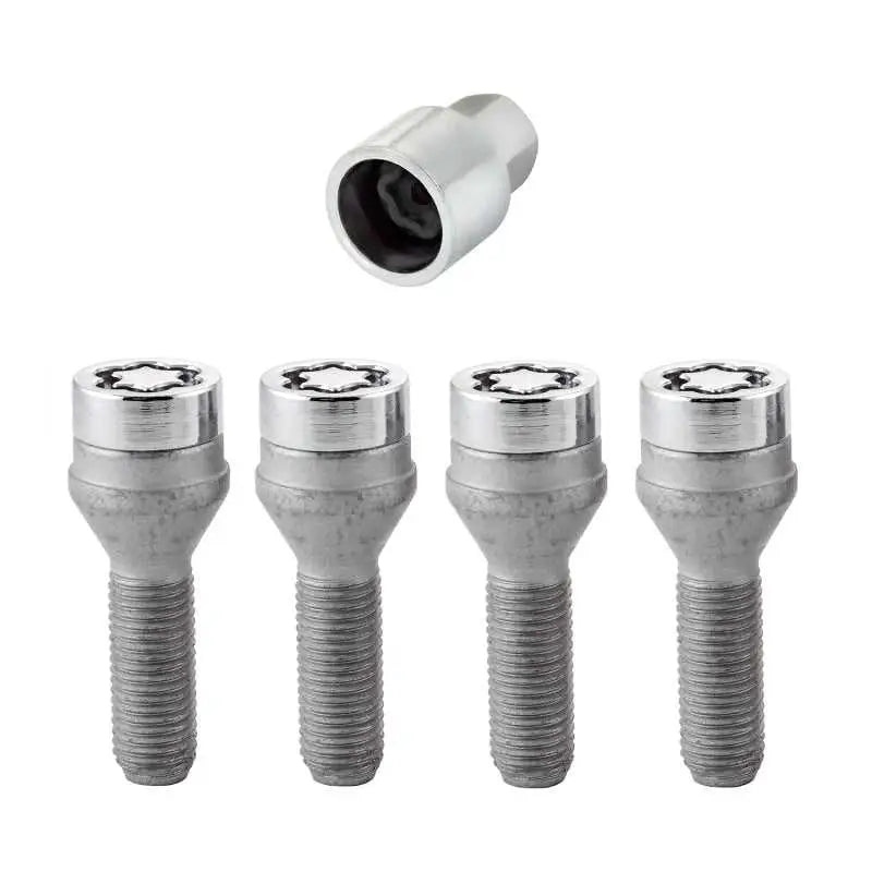 McGard Wheel Lock Bolt Set - 4pk. (Cone Seat) M12X1.5 / 17mm Hex / 31.7mm Shank Length - Chrome 
