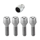 McGard Wheel Lock Bolt Set - 4pk. (Cone Seat) M12X1.5 / 17mm Hex / 31.7mm Shank Length - Chrome 