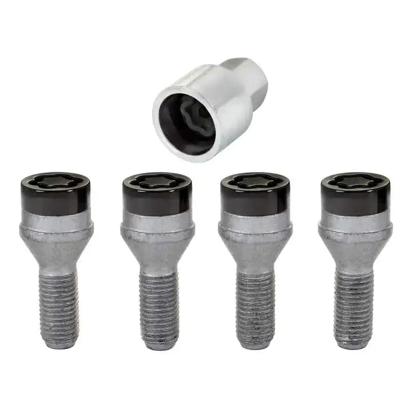 McGard Wheel Lock Bolt Set - 4pk. (Cone Seat) M12X1.5 / 17mm Hex / 25.5mm Shank Length - Black 